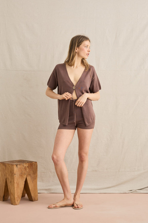 Lani Knit Top Brown