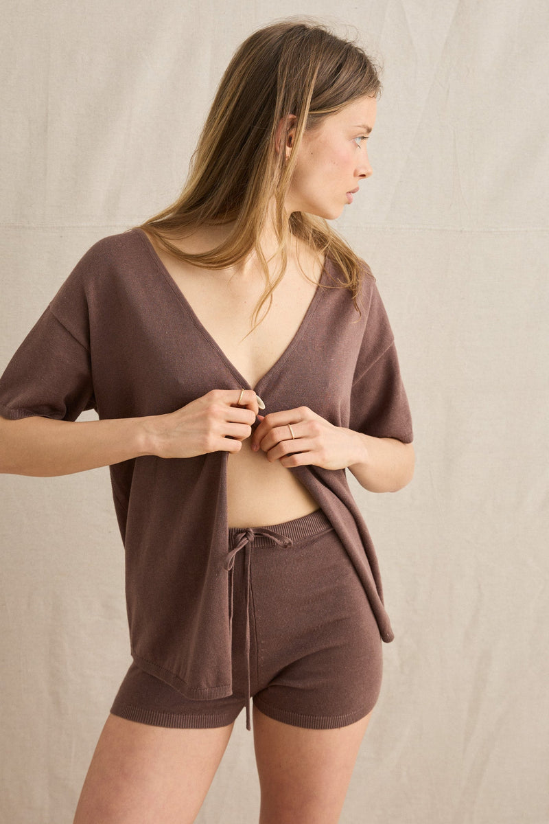 Lani Knit Top Brown