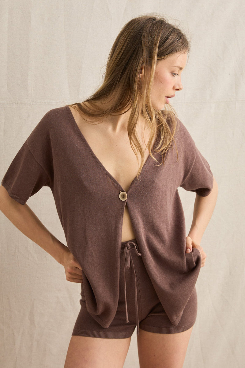 Lani Knit Top Brown