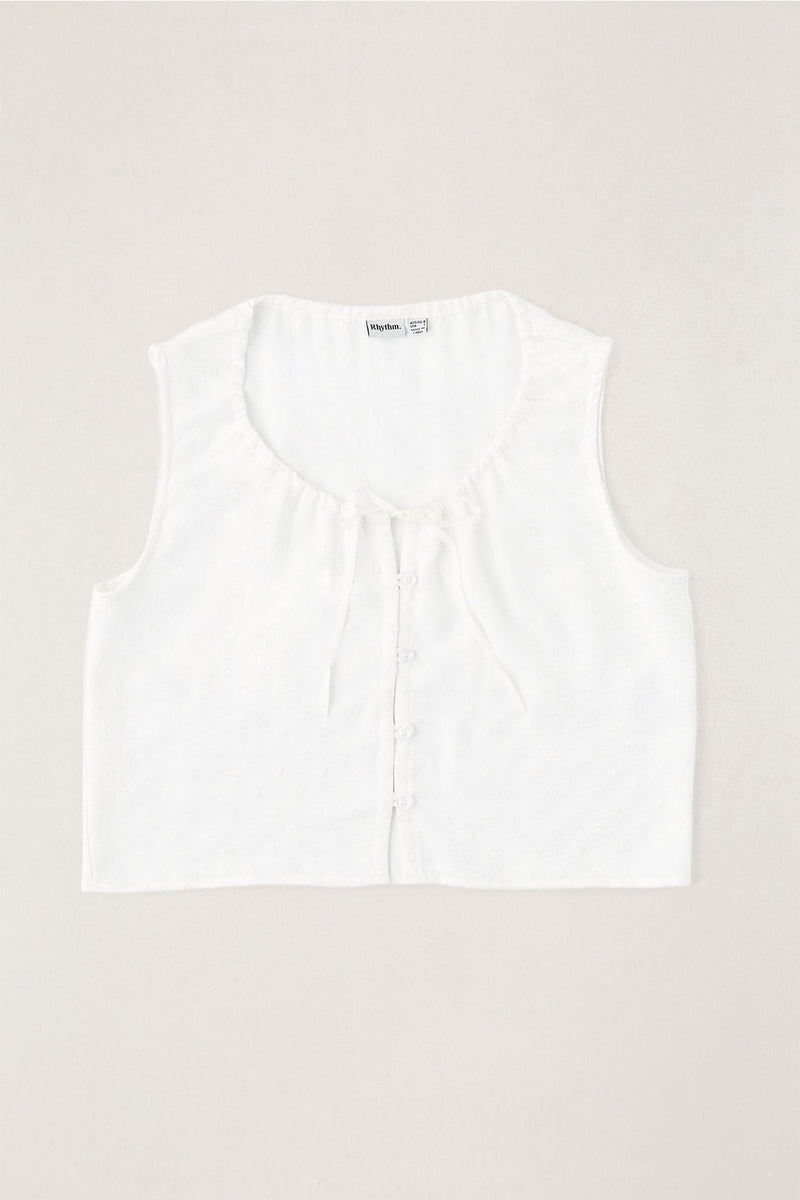 Leni Vest Top White