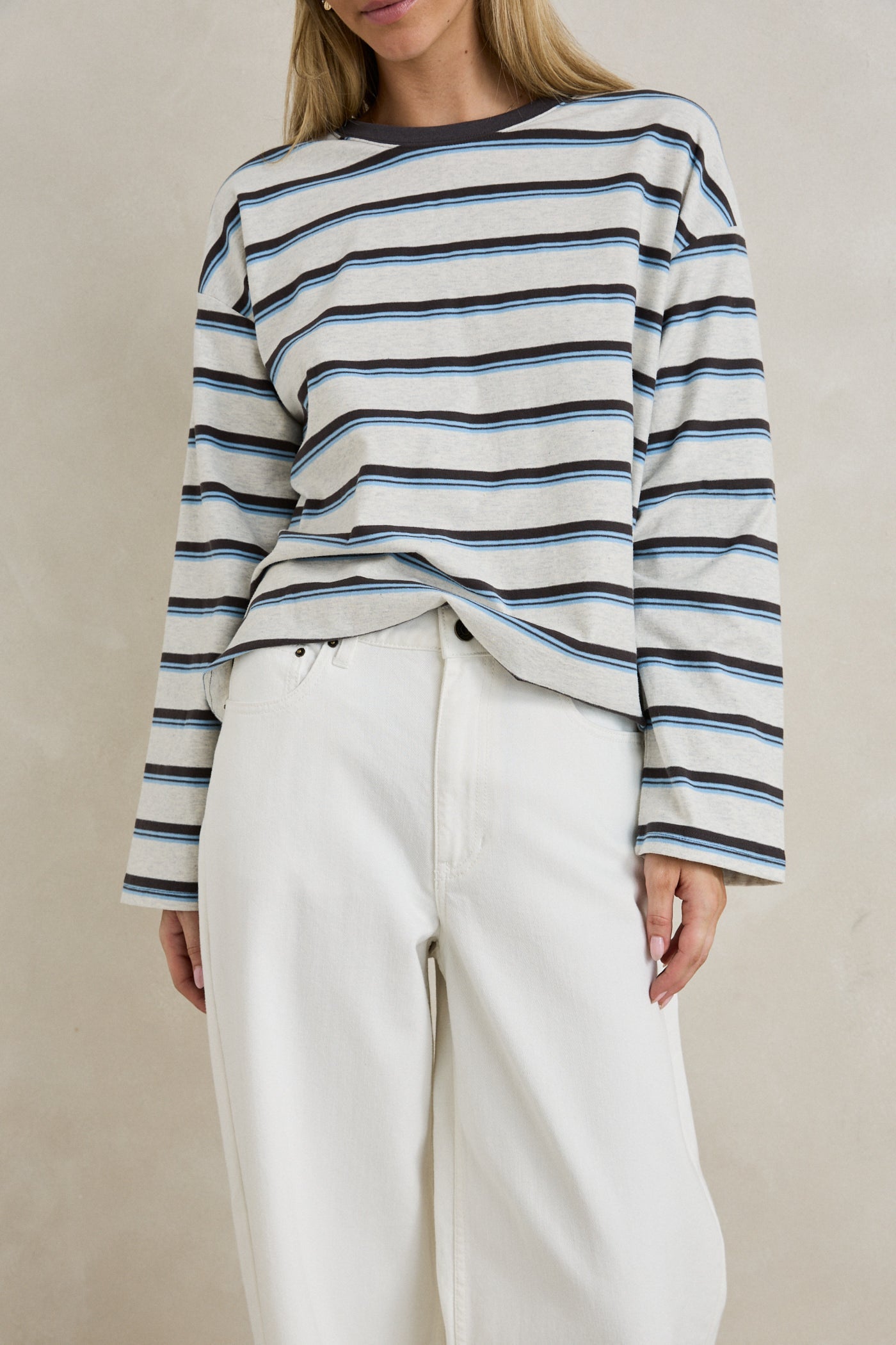 Porto Stripe Long Sleeve Grey – Rhythm US