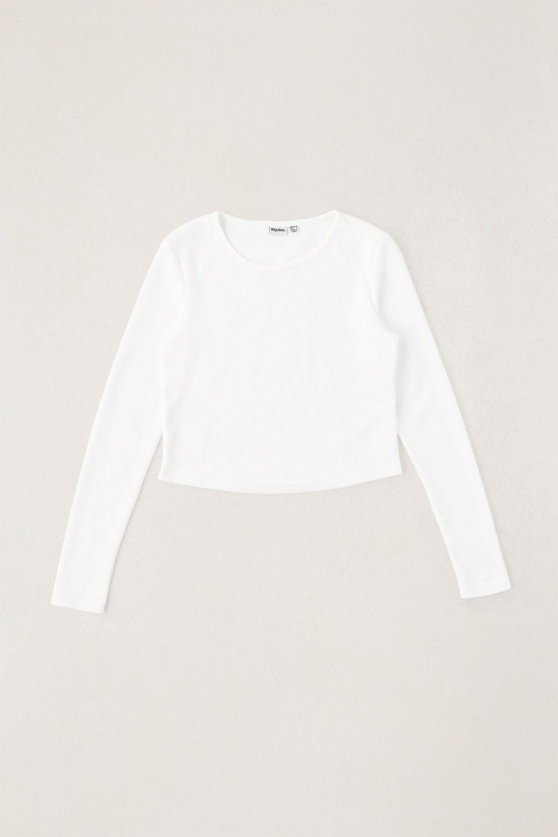 Waffle Long Sleeve  White