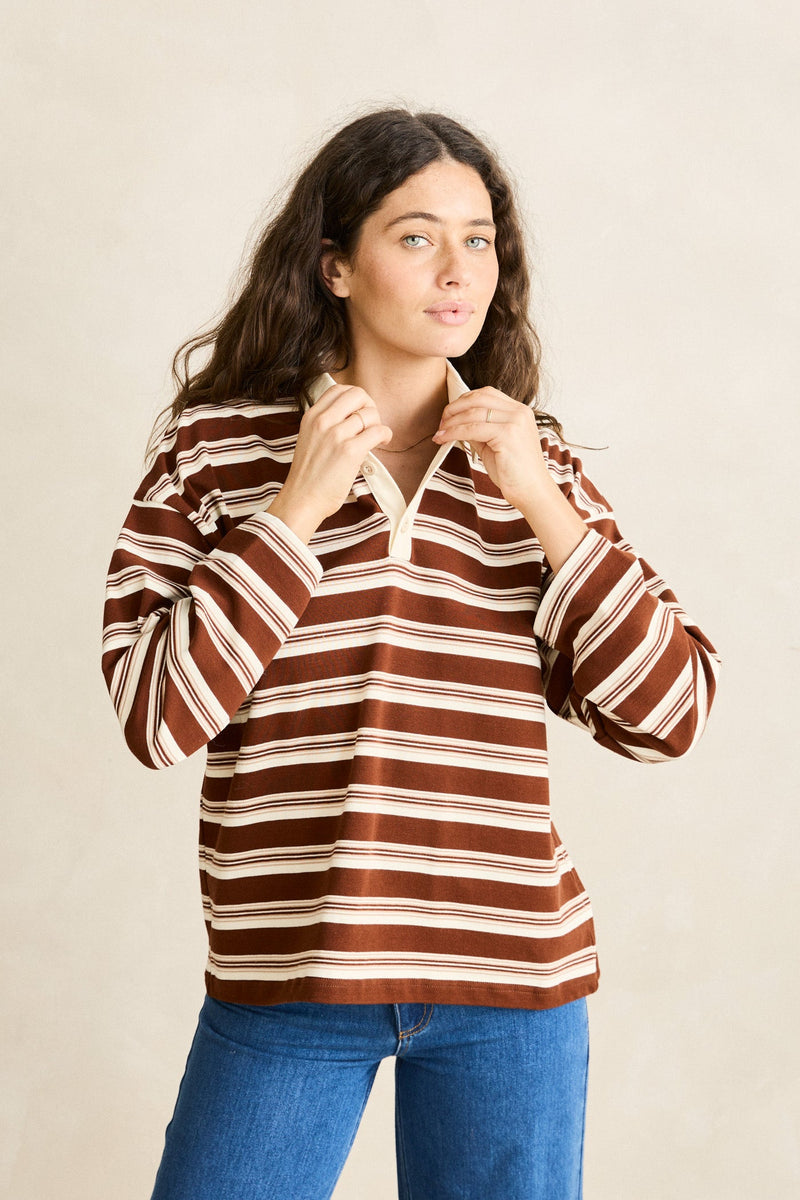 Essential Rugby Polo Chocolate