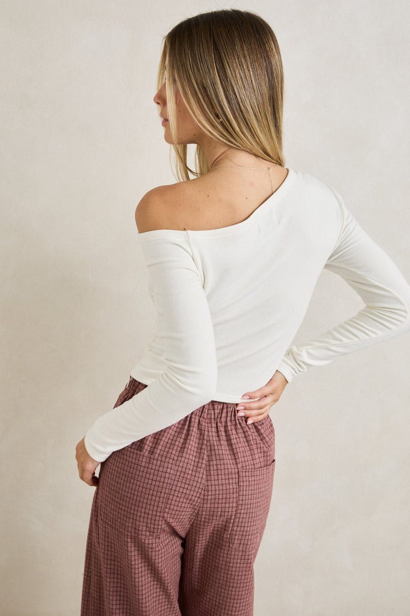 Juno Long Sleeve Top White