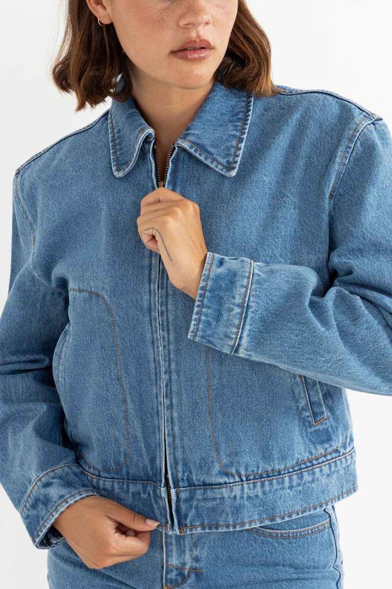 Juliet Denim Jacket Washed Blue