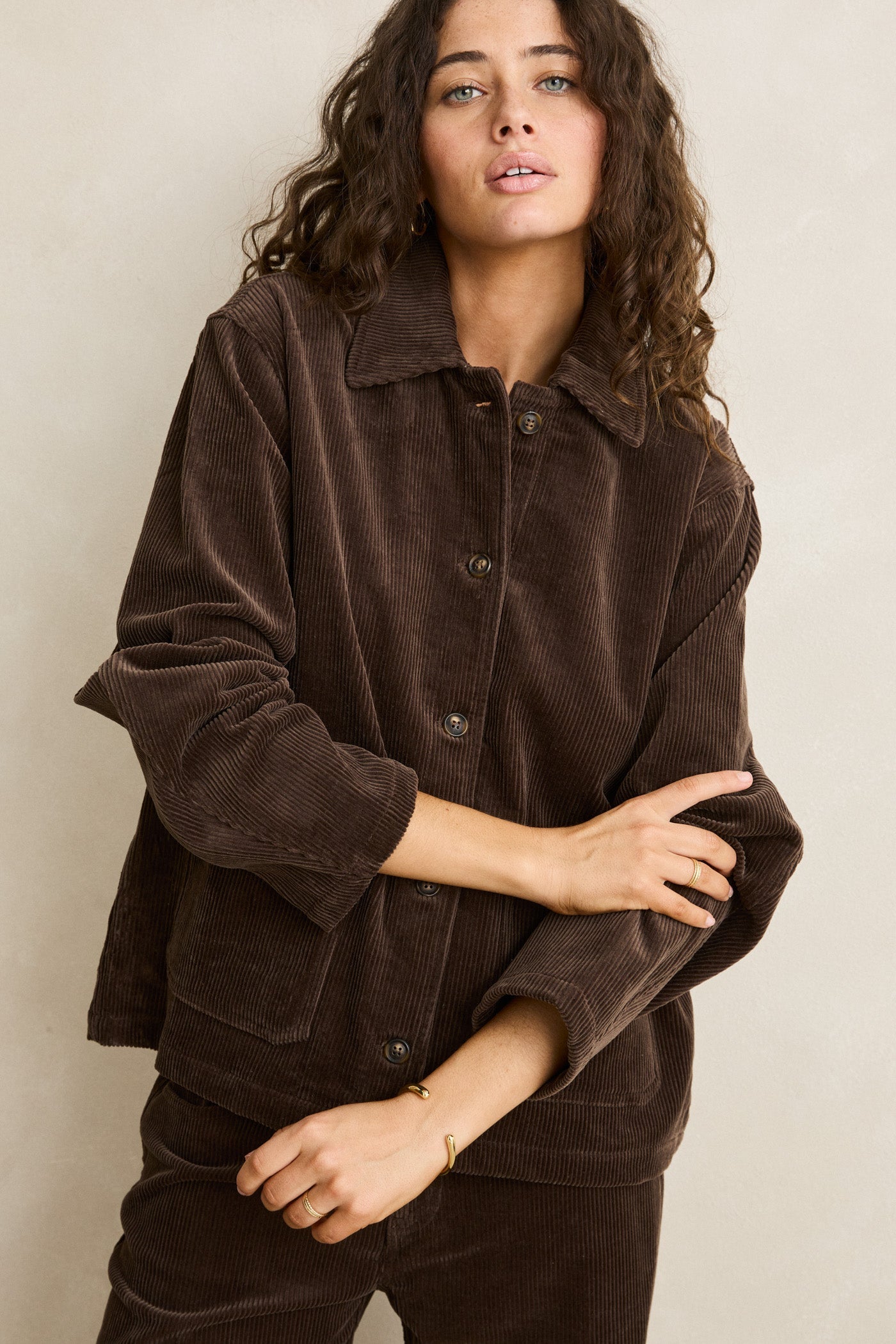 Luca Cord Shacket Chocolate – Rhythm US