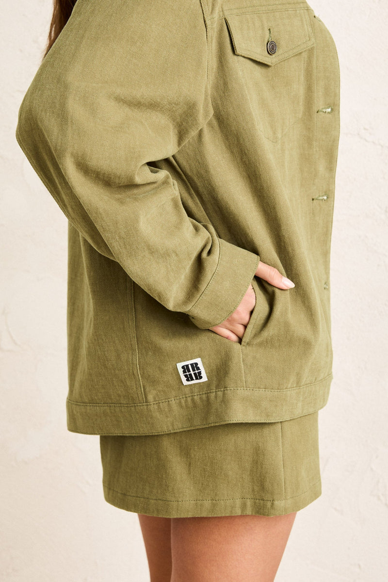 Essential Oversized Jacket Olive