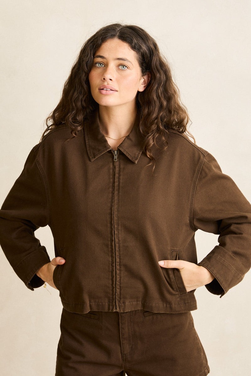 Capri Jacket Capri Relaxed Cropped Jacket Cafe – Rhythm US