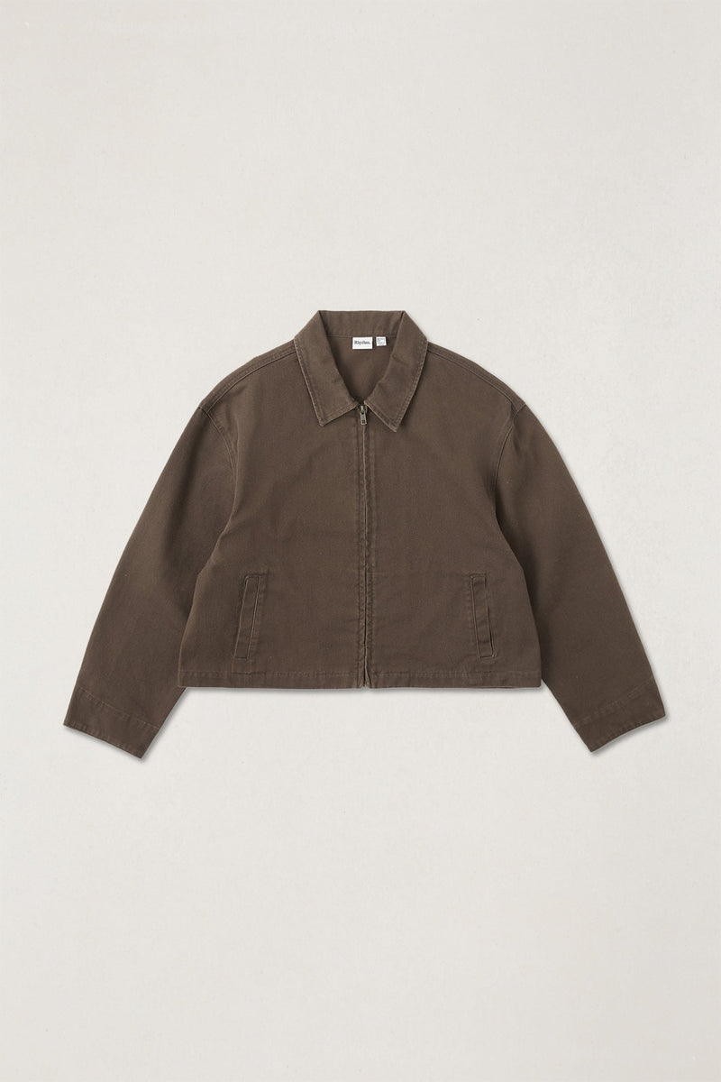Capri Relaxed Cropped Jacket Cafe