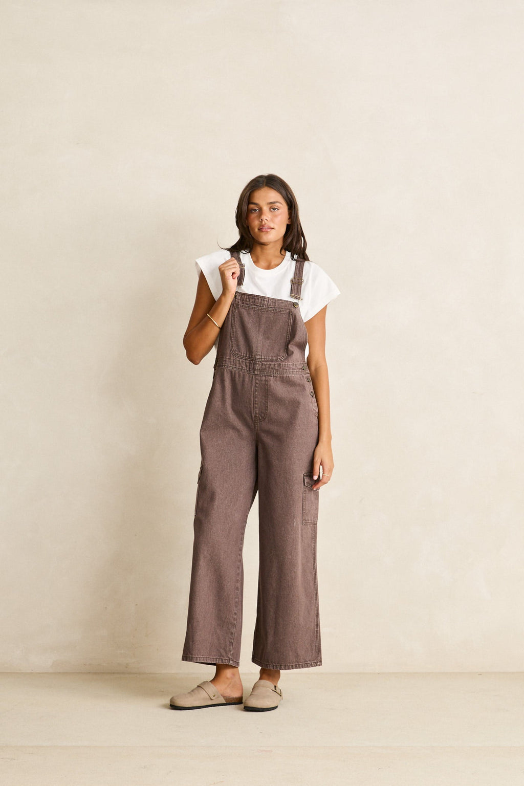 Charlie Wide Leg Cargo Overalls Chocolate – Rhythm US