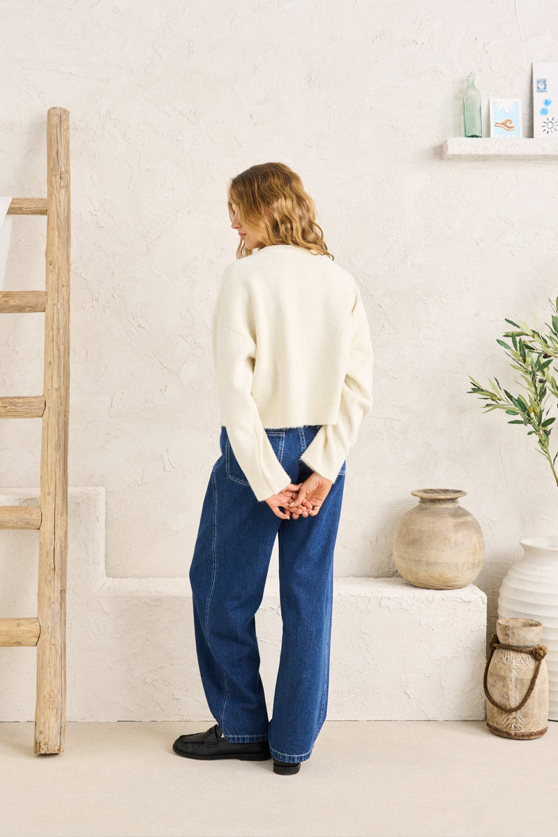 Estelle Fluffy Cardigan Cream