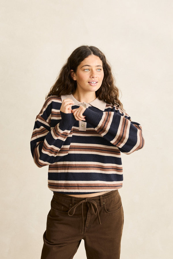 Shoreline Rugby Sweater Sand