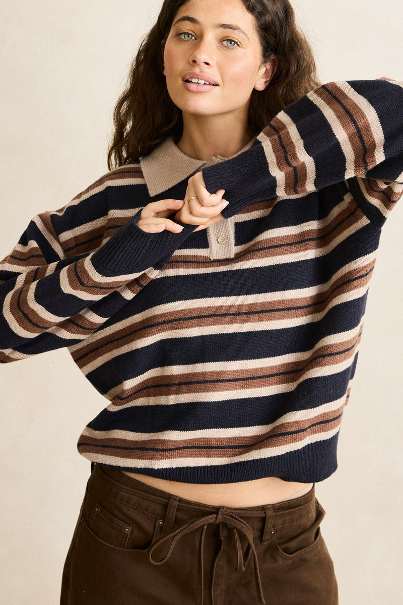 Shoreline Rugby Sweater Sand