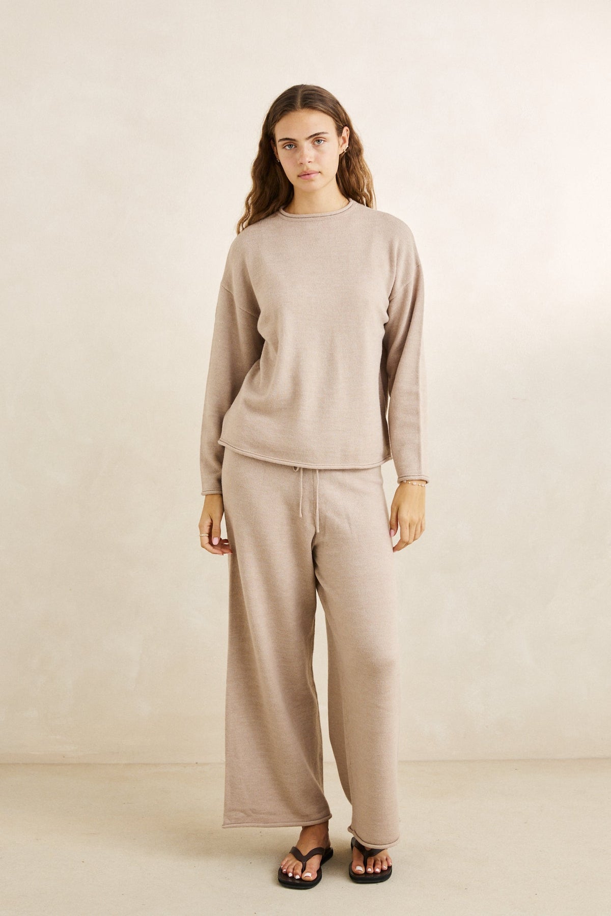 Willa Rolled Neck Sweater Taupe – Rhythm US