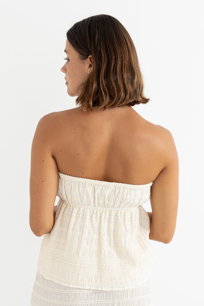 Sandy Cove Strapless Top Natural