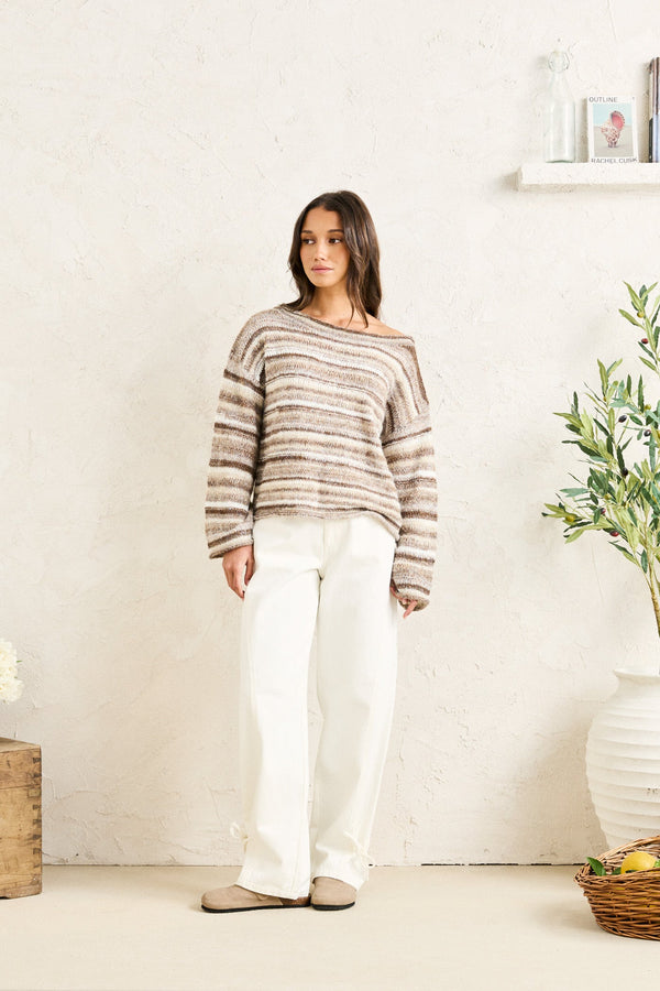 Low Rise Tie Side Jean White