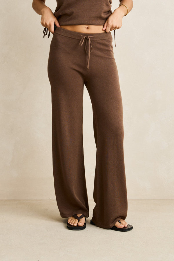 Vali Knit Pant Chocolate
