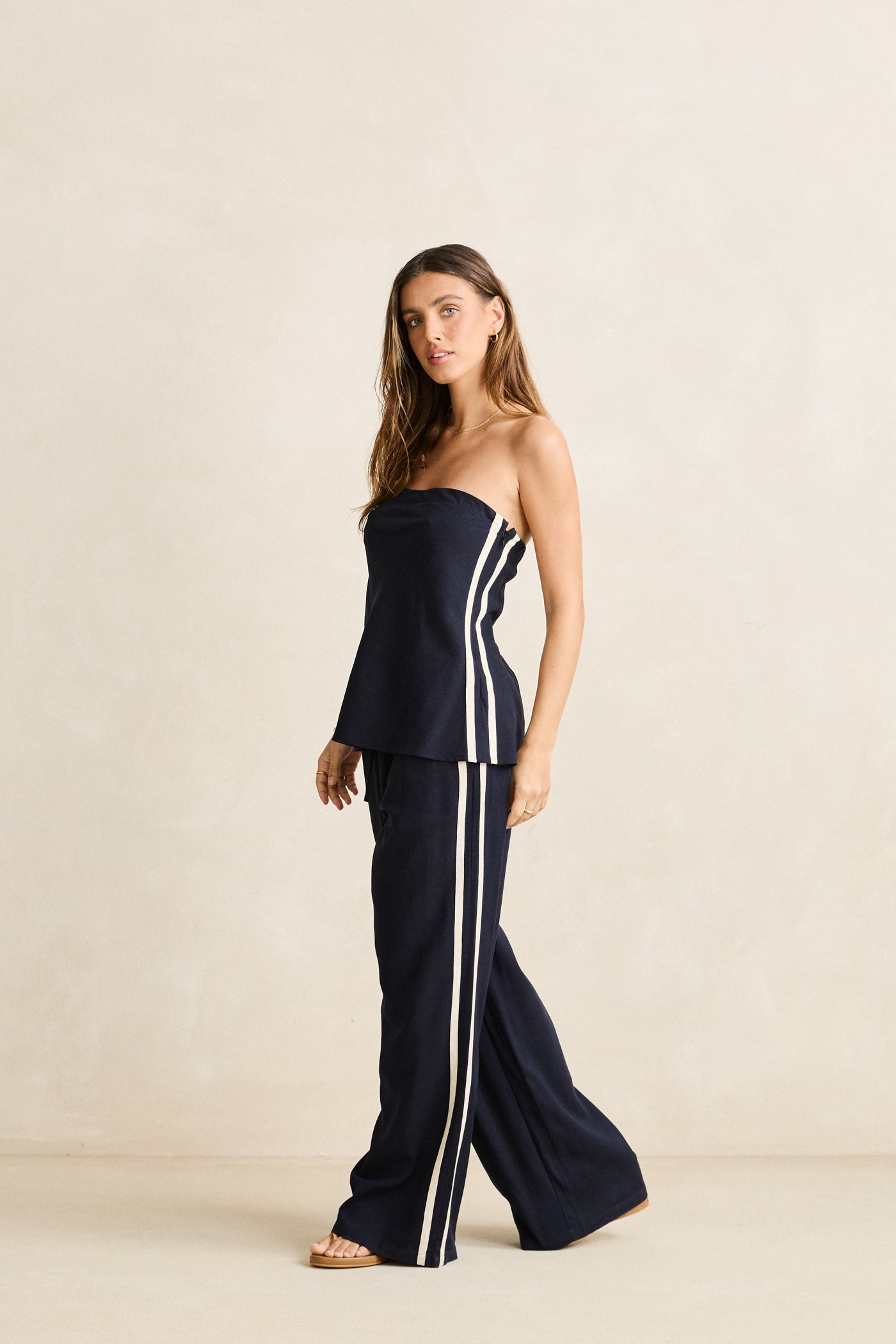 Contrast Linen Track Pant Ocean – Rhythm US