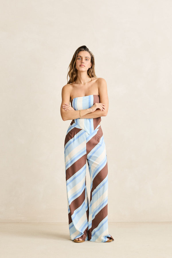 Siesta Stripe Pant  Sky