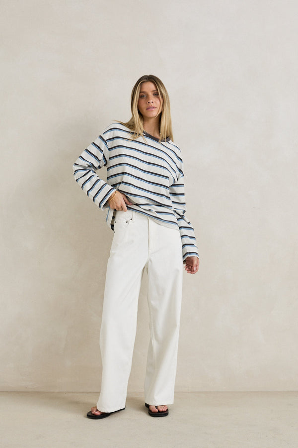 Zali Boyfriend Jean White