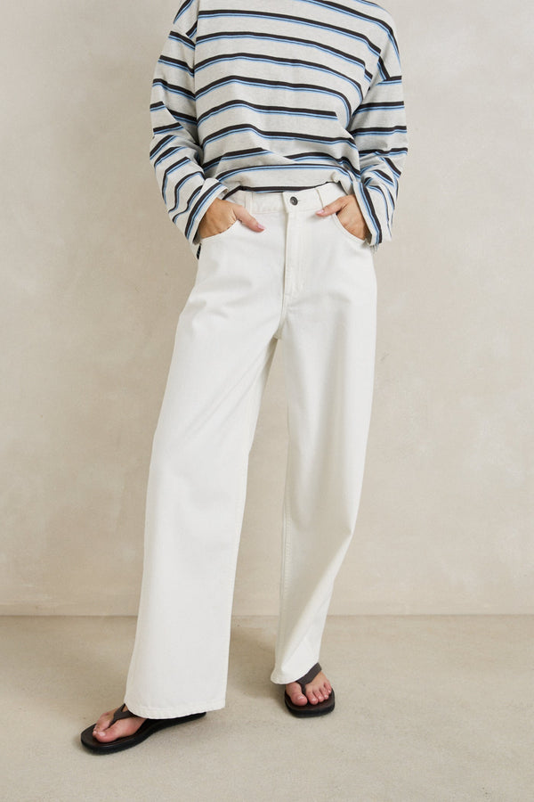 Zali Boyfriend Jean White