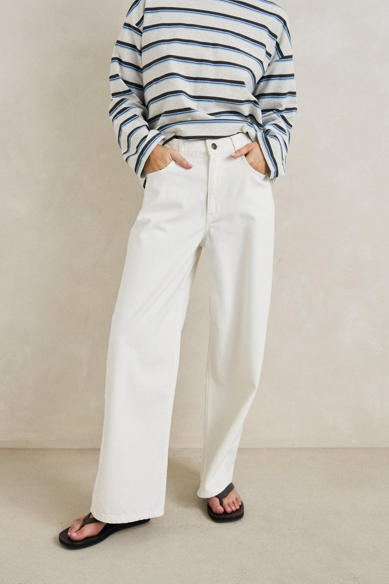 Zali Boyfriend Jean White