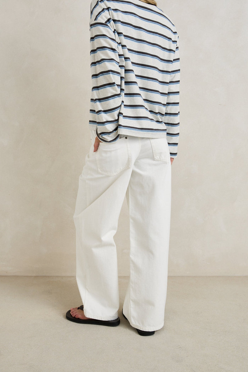 Zali Boyfriend Jean White