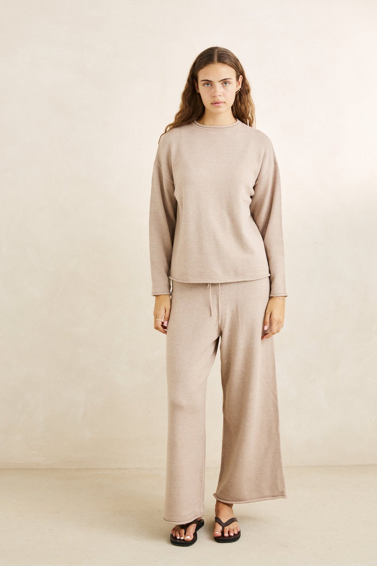 Willa Rolled Neck Sweater Taupe – Rhythm US