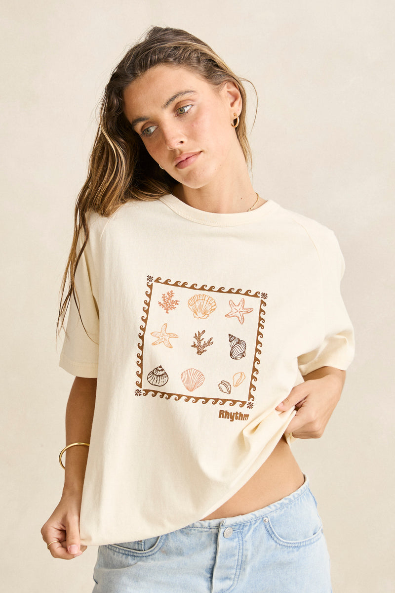 Sea Ranch Shell Tee Vintage White