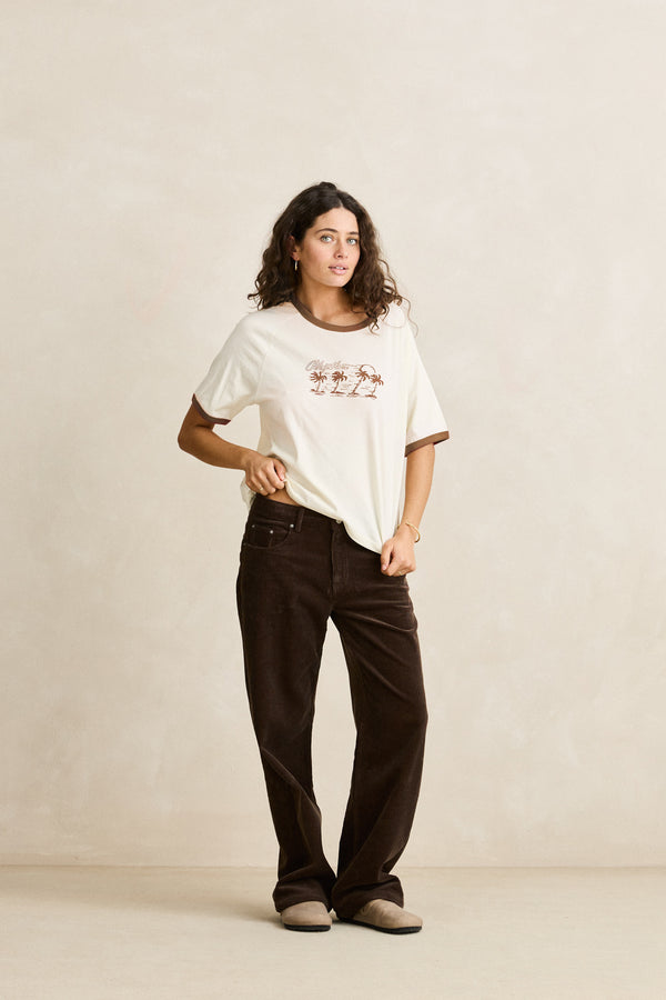 Palma Printed Tee Brown