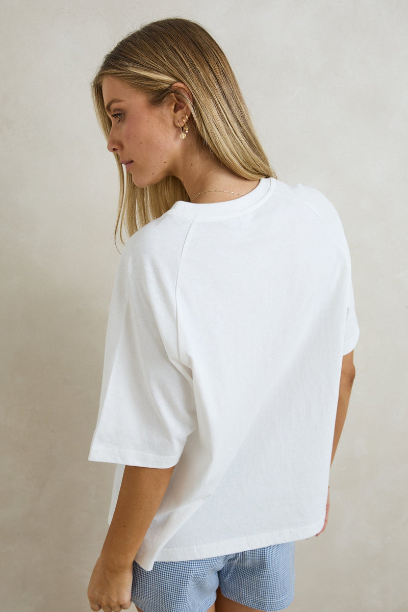 Wave Rider Raglan T-Shirt White