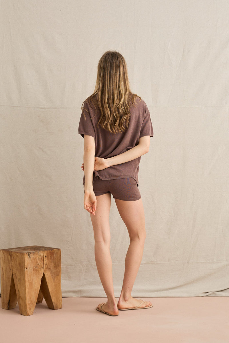 Lani Knit Short Brown