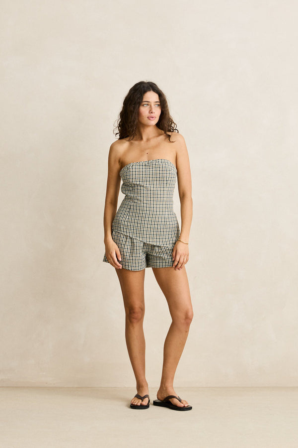 Lottie Check Short Brown