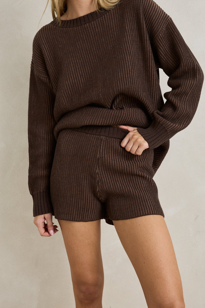 Lula Knit Short Taupe