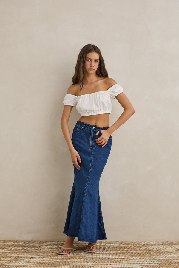 Bianca Denim Maxi Skirt