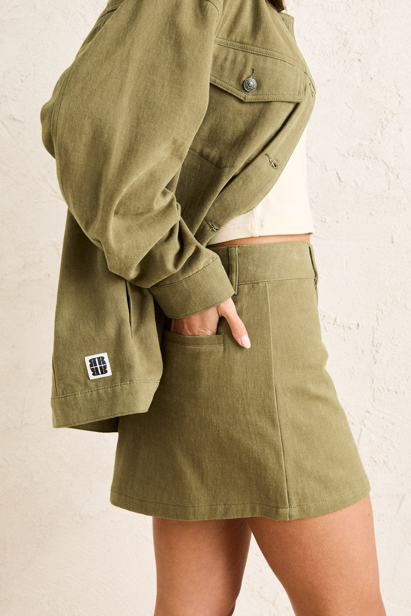 Canyon Mini Skirt Olive