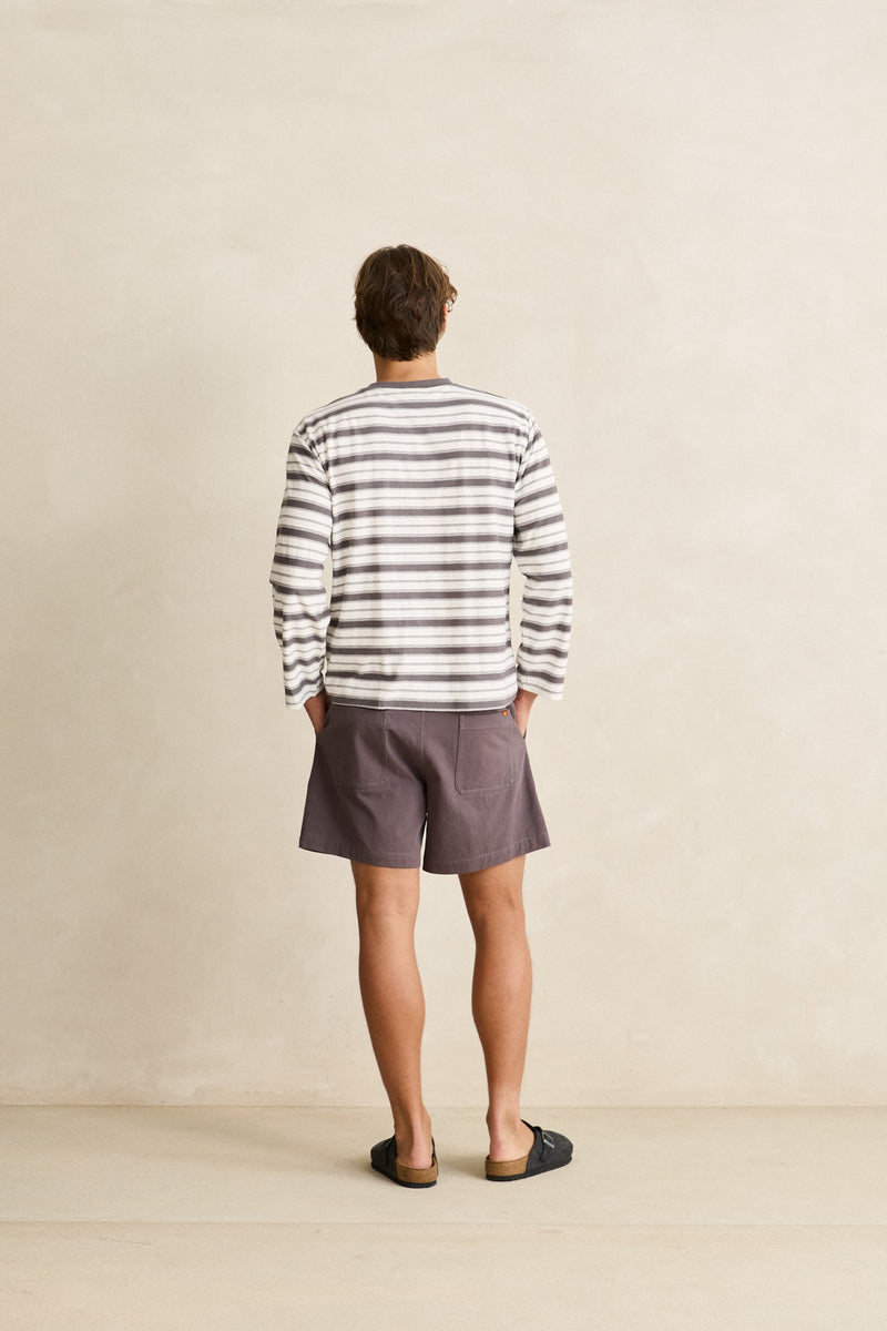 【美品】PWA STRIPED PIPING L/S TEE L Stripe Wide Sleeve Ls T-Shirt Ash – Rhythm US