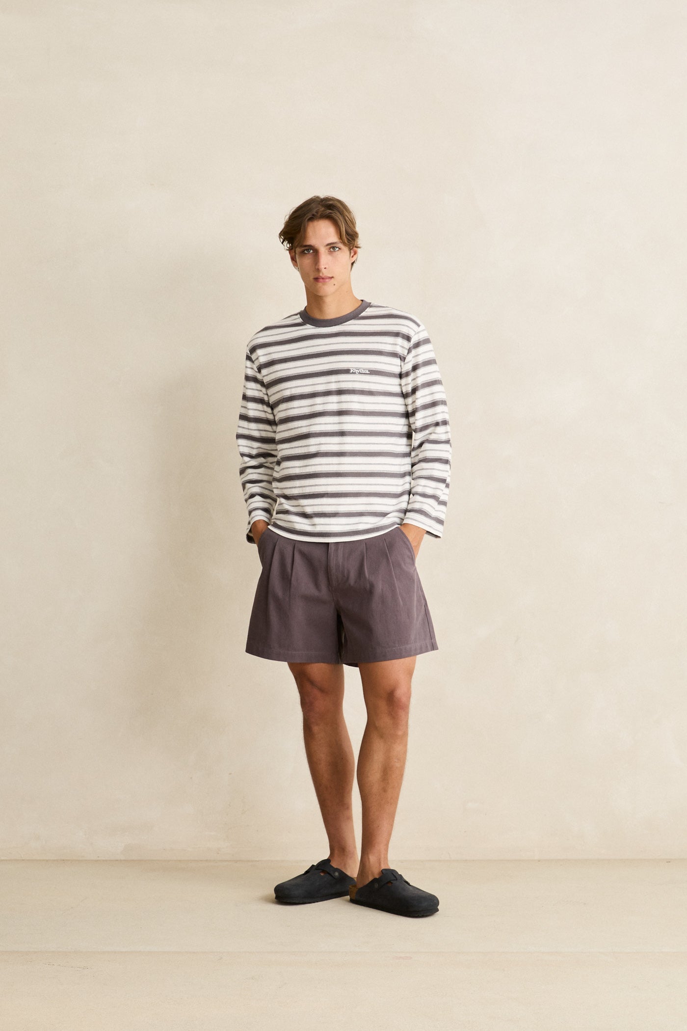 Stripe Wide Sleeve Ls T-Shirt Ash – Rhythm US