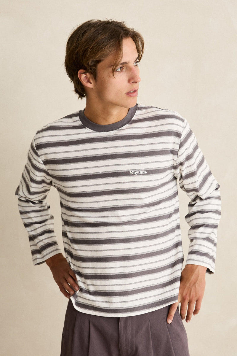 Stripe Wide Sleeve Ls T-Shirt Ash – Rhythm US