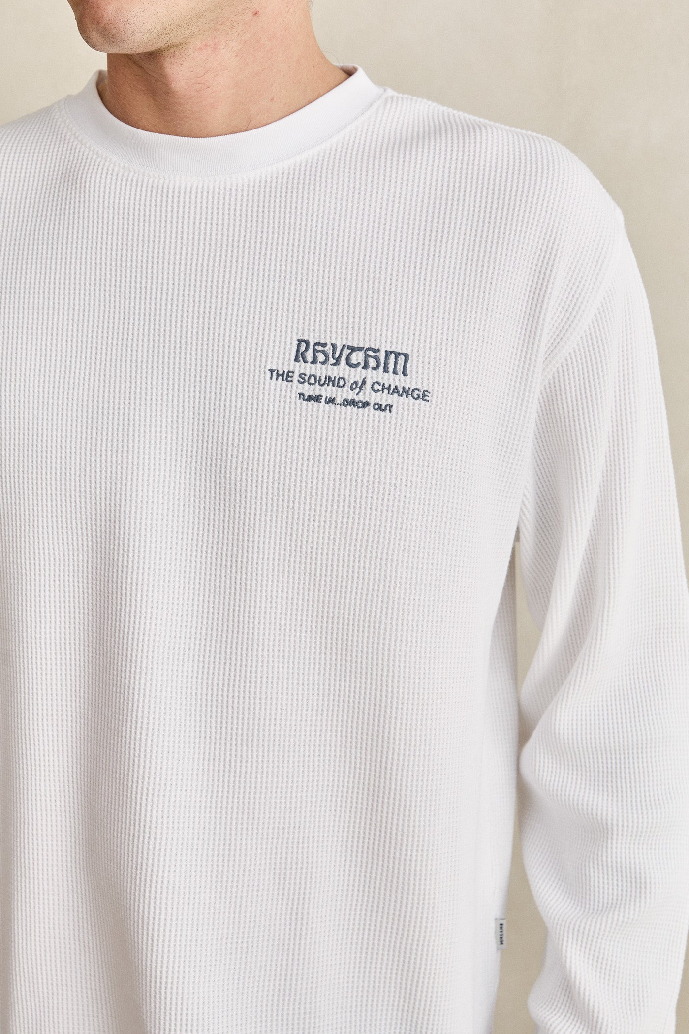 Crustacean Relaxed Waffle Ls T-Shirt Off White – Rhythm US