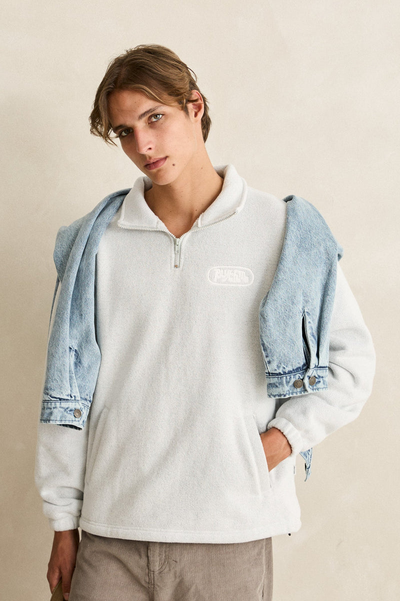 Natumi☆RILY Quarter Zip Knit Fleece Natural – Rhythm US