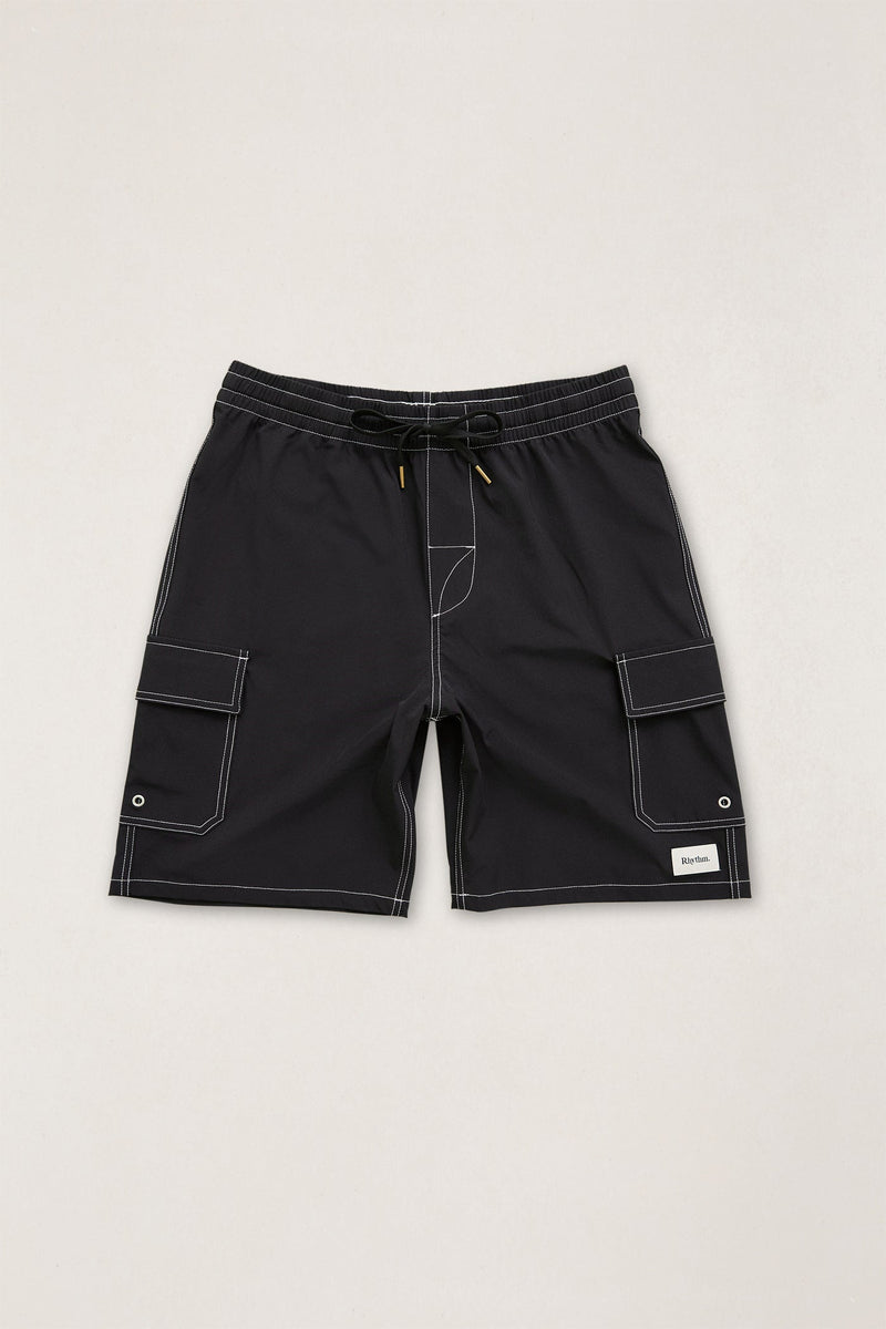 Laid.B / RELAXBANKER’SCARGO SHORTS Relaxed Cargo Beach Short Vintage Black – Rhythm US
