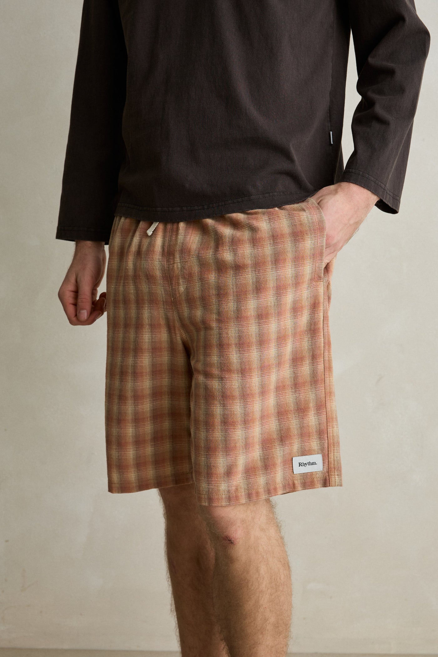 Faded Check Relaxed Jam Clay – Rhythm US