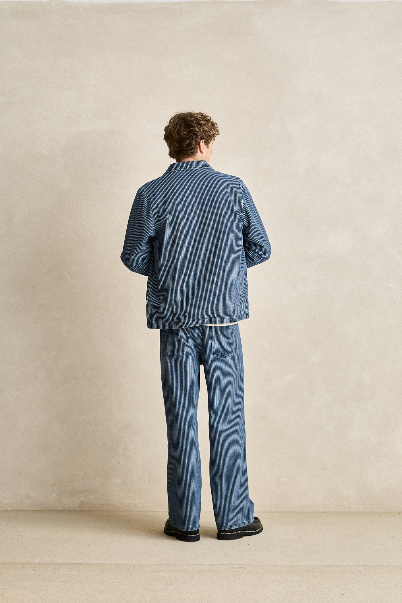 Pinstripe Loose Straight Pant Navy Stripe – Rhythm US