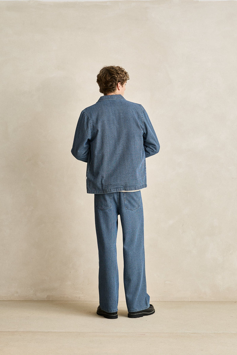 Pinstripe Loose Straight Pant Navy Stripe – Rhythm US