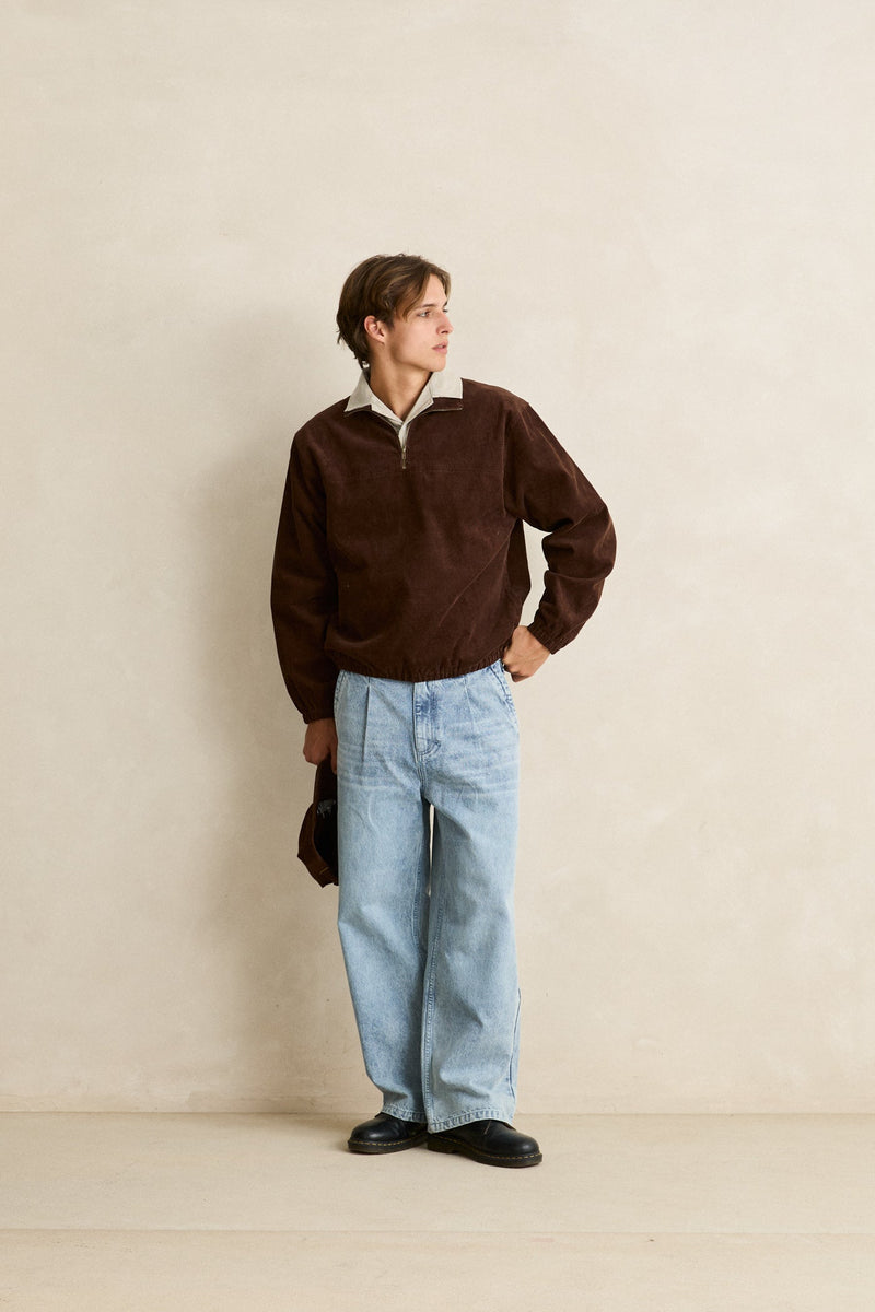 tobacco corduroy Departwest Men's Cotton Shacket in Tobacco/Brown | Size: XL date night Tobacco Brown Shannon Corduroy Shorts