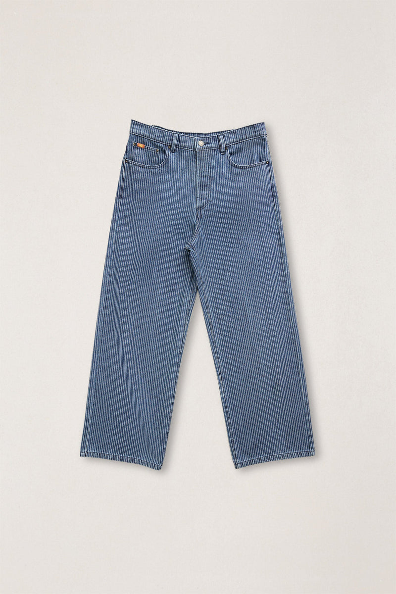 Pinstripe Loose Straight Pant Navy Stripe – Rhythm US