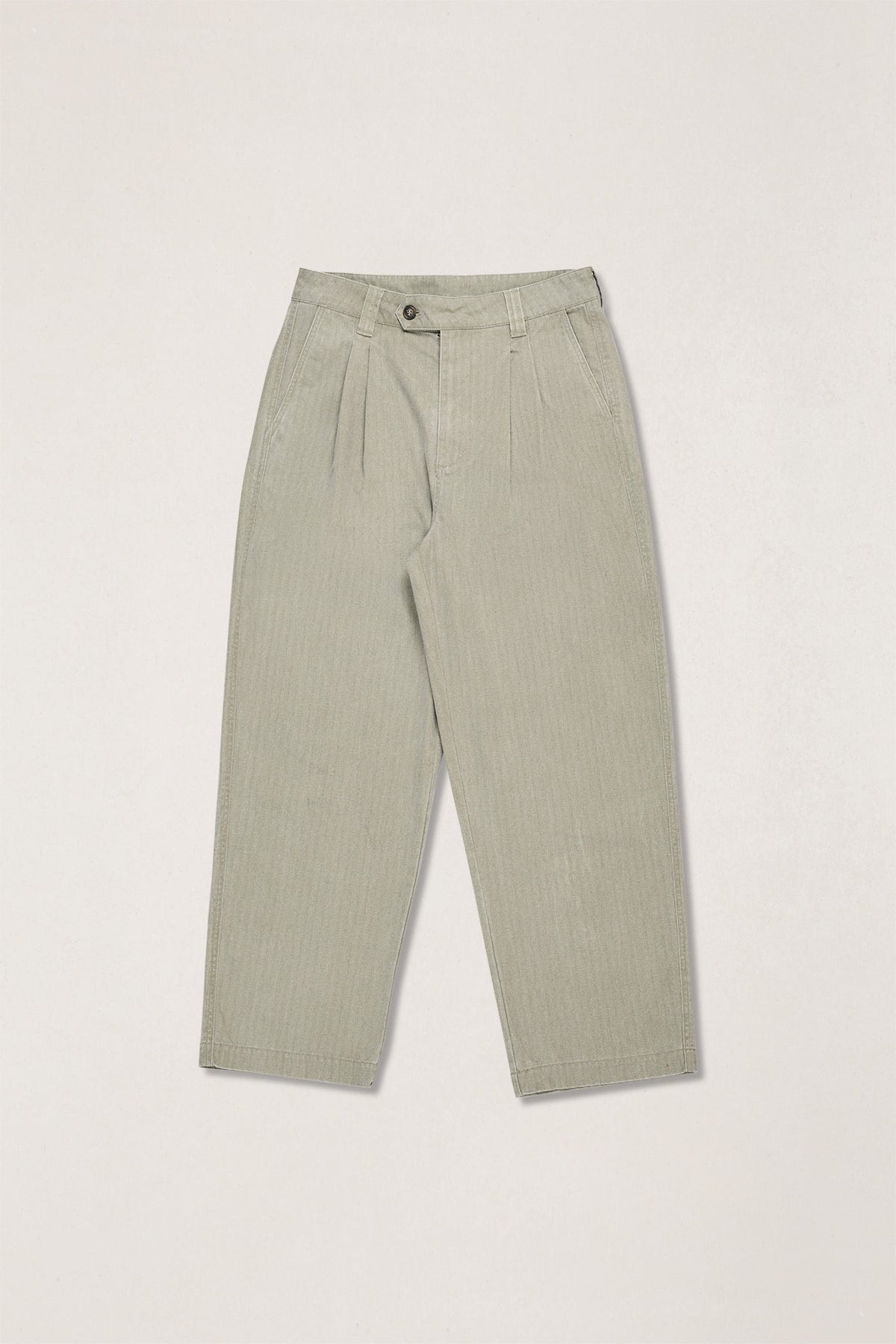 Loose Straight Herringbone Trouser Dusted Olive – Rhythm US