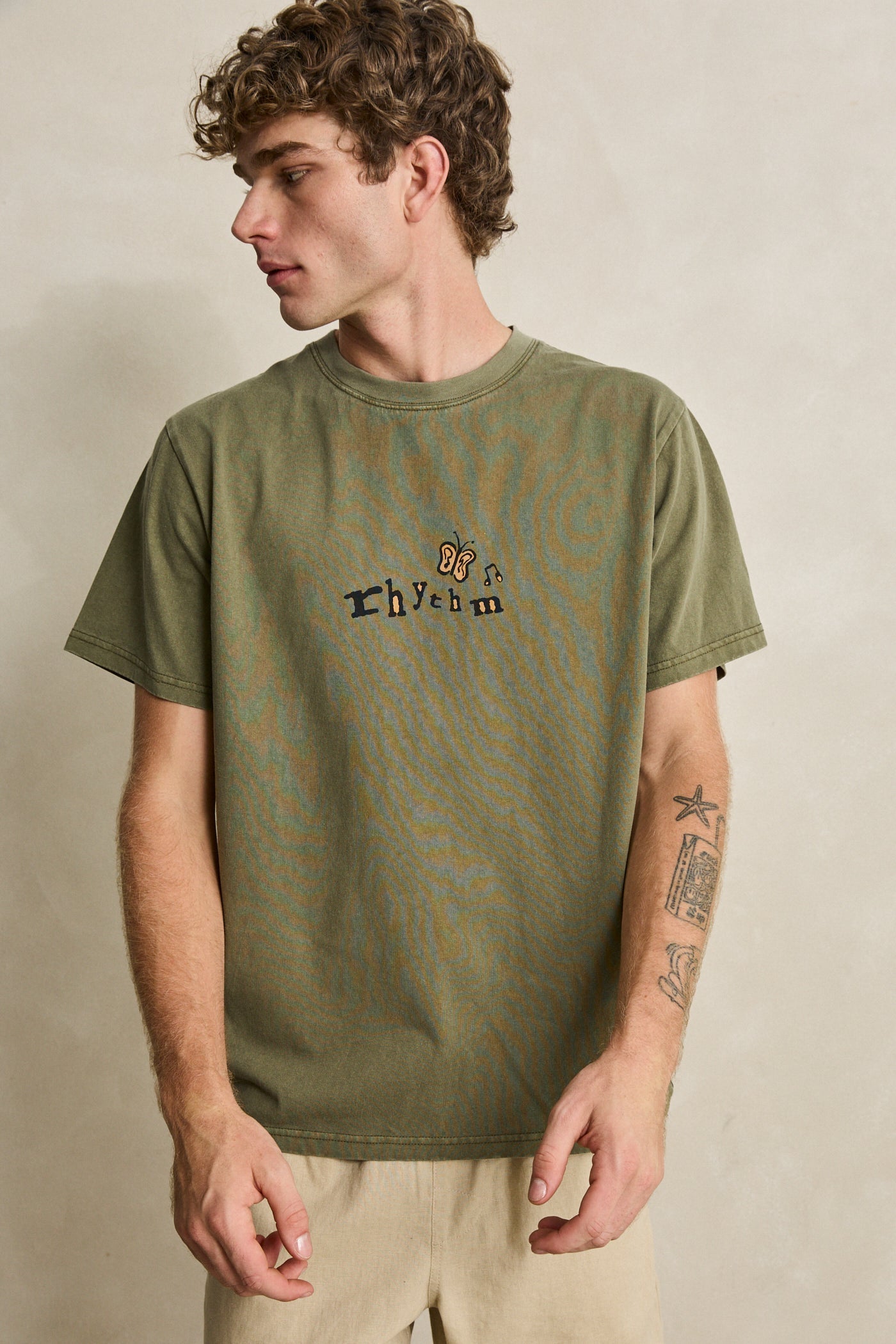 Hum Vintage Ss T-Shirt Olive – Rhythm US