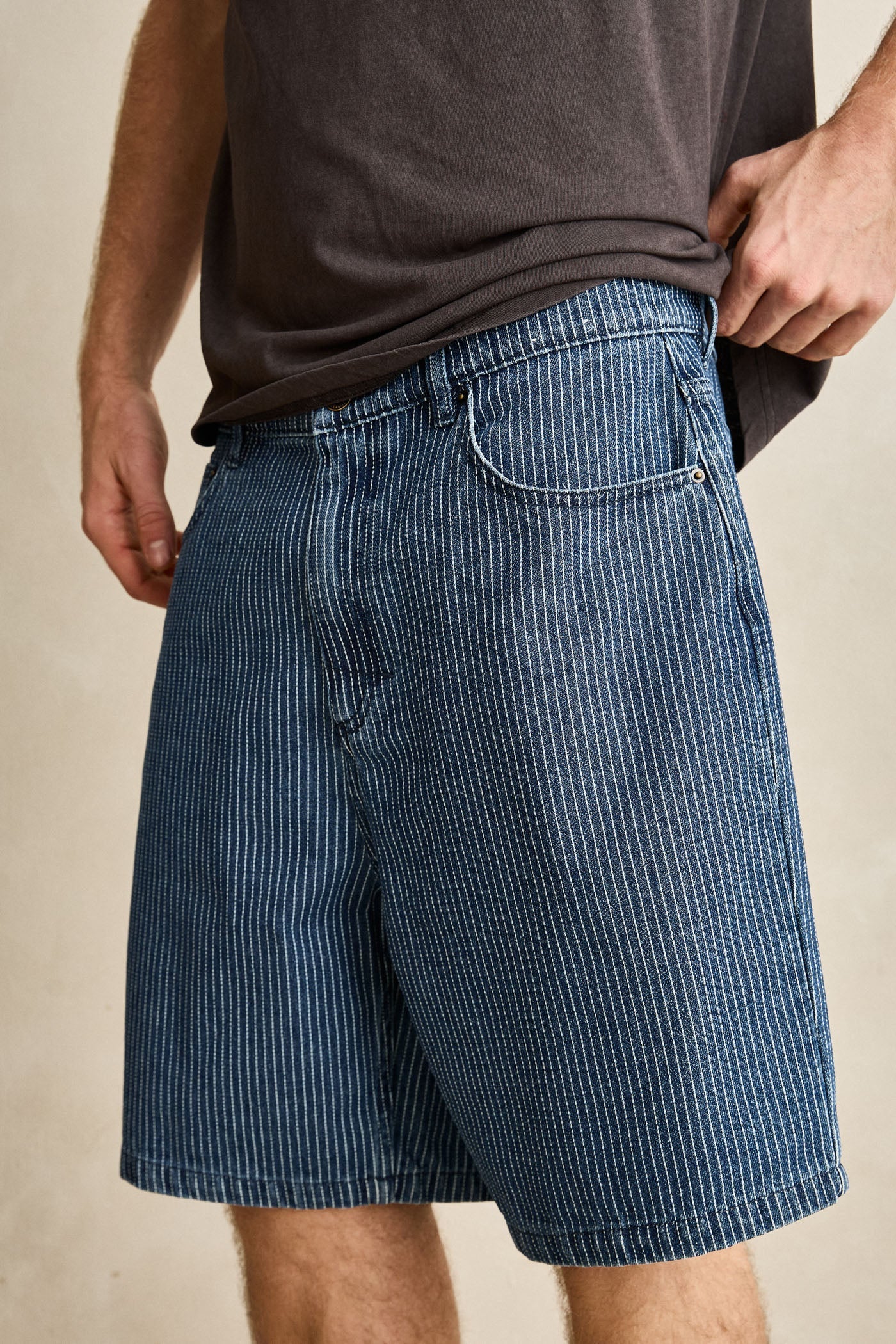 Denim Pinstripe Short Navy Stripe – Rhythm US